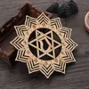 Table Mats 8PCs/Set Flower Of Life Energy Mat Slice Wood Base Shape Wall Art Home Decor Making Sacred Geometry Ornament