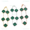 Charm Bracelets 2022 Fashion New Woman Charm 팔찌 클래식 Clover 팔찌 디자이너 고급 자연 보석 보석 G286C