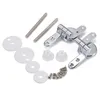 Toilet Seat Covers Set Alloy Replacement Hinges Mountings Chrome With Fittings Screws For Accessories