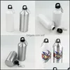 Wasserflaschen Sublimation Blank Motion Wasserflaschen 600 ml Thermotransferdruck Verbrauchsmaterialien Beschichtung Weißer Wasserkocher Drop Lieferung 2 Dhrzm