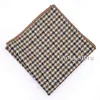 Classic Plaid Striped Soft 50 Wool Cashmere Pocket Square 24Cm Men Suit Hanky Party Handkerchief Tuxedo Tie Matching Winter gift J220816