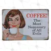 Shabby Chic Coffee Time Iron Painting Vintage Hot Coffee Poster in metallo Cupcakes Targa in metallo Ristorante Cafe Cucina Casa Man Cave Divertente Decor Wall Stickers 30X20CM w01