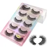 SHIDISHANGPIN Faux 3D Mink False Eyelashes 5 Pairs Russian Strip Lashes Handmade Fluffy Volume Natural Eye Lash Cilios Makeup