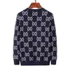 メンズセータートップスデザイナーセーター男性プルオーバーニットウェアファッション丸い首の厚いボトムシャツスリーブストリートウェアセーター