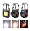 mini Cob Lights Emergency Keychain Lamp multifunction Outdoor Repairing Tool Usb Rechargeable camping Lamp Bottle Opener