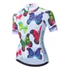 Jackets de corrida Jersey de ciclismo para mulheres senhoras de manga curta MTB de bicicleta sujeira de camisa de camisa Mountain Wear Road Bicycle Tops Jaqueta de vestuário
