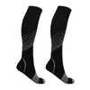 Sports Socks Men Mulheres Mulheres Protetor Elastic compressão ciclismo atlético Longo Long Stripe Padrão Caminhando exercício casual suave