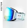 Ski Goggles OTG Snowboard Goggs Femmes hommes Masque de lunettes UV 400 Verres de protection de neige Doub Doub Sphérique miroir magnétique L221022