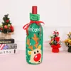 Sacchetti per bottiglie di vino rosso Tela regalo di Natale Fiocco Vini Sacchetto di stoffa Plaid Parapolvere Decorazioni natalizie JNB16587