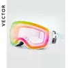 Ski Goggles OTG Snowboard Goggs Femmes hommes Masque de lunettes UV 400 Verres de protection de neige Doub Doub Sphérique miroir magnétique L221022