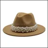 Широкие шляпы 18 цветов джазовая шляпа шерстяная ткань жемчужная плоская кармана
