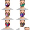 Designer masker återanvändbar andningsskydd dammtät mascarilla anti rökduk ansikte mask adt barn regnbåg karneval natt mticolour i dhnjg