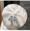 Caps de bola 202205-2509093 INS Drop Drop Transparent Rhinestone Flower Lady Shade Hat Baseball Chap