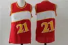 Maillot Vintage Rouge Blanc 4 Webb 44 Pete Dikembe 55 Mutombo Taille S-XXL Cousu