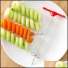 Utensili per frutta e verdura Coltello a spirale creativo per cetriolo Carota Frutta Pelapatate Manuale Rullo Vite in acciaio inossidabile Auto Dhh35