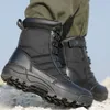 Stivali da uomo tattici militari militari in pelle traspirante mesh alti casual scarpe da lavoro nel deserto da uomo stivaletti da combattimento alla caviglia SWAT 221022