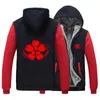 Erkek Hoodies Azur Lane Sweatshirt Giyim Baskılı Bili Sakura İmparatorluk Logosu Kalın Sıcak fermuar ceketini koru