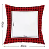 Sublimation Taie d'oreiller Plaid Check Couvre Transfert De Chaleur Classique Jet Décoratif Canapé Canapé Housse De Coussin Literie Fournitures RRA110