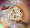 Grande scheletro cavo orologio meccanico automatico maschile da uomo 48 mm genuino cinghia in pelle presidente autoportatore retrò orologio da polso regalo di Natale preferito