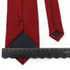 4 PCS TIE Set Solid Bordeaux Navy 8cm Tie Tie Bowtie Cufflinks Polyester Men's Suit Party Das Accessory J220816