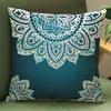 Pillow European Royal Manlada Decorative Pillows Noble Blue Elegant Linen Sofa Chair Retro Summer Backyard S