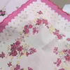 18-teiliges Party-Taschentuch aus Baumwolle für Damen mit Blumendruck, 30,5 x 30,5 cm, J220816