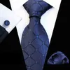 Linbaiway Fashion Wedding Tie للرجال Hanky ​​Cufflinks هدية التعادل مجموعة العلاقات مناديل أكمام أزرار أكمام الرجال المطبوعة الفرق الموسيقية J220816