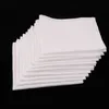 10Pcs Vintage Men 100 Cotton White Handkerchiefs Party Hanky Handkerchiefs Towel J220816