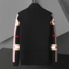 メンズウールブレンド冬のポケットメンカーディガンファッションブランドデザイナーサイズスタイル英語2ニットジャケット