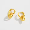 Hoop Earrings Fashion Women Jewelry Pig Nose Stainless Steel Vacum Plating 18K