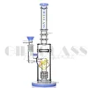 12 inches hookah Glass Bong Oil Dab Rig Bongs Water Pipes Bubbler smoking honeycomb perc Pipe Rigs Quartz Banger wax heady birdcage diffuser Percolator