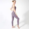 Yoga Outfit New Naked Feeling Beauty Back Yoga Jumpsuits Fitness Clothing High Stretch Trainning Suits Sportswear With Pads Sexy Yoga Sets J230506