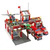 774pcs City Fire Station Model Bouwstenen Autobelikopter Constructie Brandweerman Truckverlichting Bakstenen speelgoed Kinderen X0503