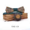 Linbaiway Wooden Bow Tie para masculino lenço de terno Bowtie Broches Cravate Homme Noeud Papillon Corbatas J220816