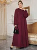 Plus size jurken toleen dames maxi jurk 2022 lente herfst casual chic elegante long mouw abaya kalkoen Afrikaanse feestavond kleding