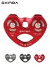 Corde Cinghie e fettucce Imbracature da arrampicata Xinda Mountaineer Rock Pulley Attraversamento per esterni Ruote gemellate Tandem in alluminio doppio con palla 221021