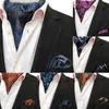 Marke Paisley Ascot Das Taschentuch Set für Männer Vintage Britische Modezubehör Hals Tiege Pocket Square Gravata Geschenke J220816