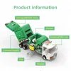 Buildmoc 하이테크 그린 흰색 자동차 쓰레기 트럭 시티 클리너 어린이 DIY 장난감 빌딩 블록 생일 선물 모델 세트 Q0624
