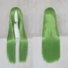 Moda nuovo Anime cosplay Codice 80cm Parrucca verde capelli lisci lunghi