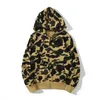 Designer Mens Women hoodie Populära hajmönster sportkläder kamouflage zip up hoodies jackor storlek s-xxxl