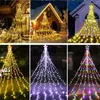 Strings Christmas Decoration Light 9x3.5CM 317LED Star String Tree Topper Fairy For Holiday Party Patio Gate