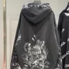 2022 Designer Mode Brands Hoody Hoodie Handgeschilderde graffiti spikkels Gedrukte pluche losse trui voor mannen en vrouwen