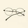 Zonnebrillen frames width-136 vintage legering ronde bril frame dames luxe ontwerpmerk cirkelvormige optische myopia brillen brillen mannen