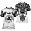 Men's T Shirts 2022 Latest Viking Symbol Printed T-shirt Summer Short-sleeved Street Hip-hop Unisex Top 01