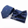Hedgehog Penguin Bird Seahorse Cute Animal Tie Sets Men Bow Tie Pocket Square Butterfly Handkerchief Daffodil Gift Accessory J220816