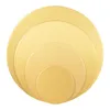 Bakeware Tools Golden Round Cake Board Circle Cartboard Base Diameter 10 16 22 26 cm Perfekt för att dekorera muffin dessertbricka