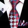 Linbaiway Fashion Wedding Tie For Men Hanky Cufflinks Gift Tie Set Ties Handkerchief Cufflinks Men Printed Bands Custom J220816