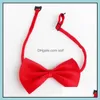 Dog Apparel Dog Pet Bowties Genteel Bowknot Handsome Neck Tie Cat Ties Collars Grooming Supplies 96 J2 Drop Delivery 2022 Home Garden Dhjn7