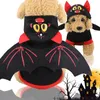 Ubrania z odzieży dla psa Halloween Kostium ciepły szczeniąt z kapturem Cosplay Cosplay Odzież Chihuahua Yorkie Outfits Party Bat Shirt