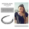 Bandanas Toothed Hair Comb Headband Headpiece Artificial Pearl Jewelry